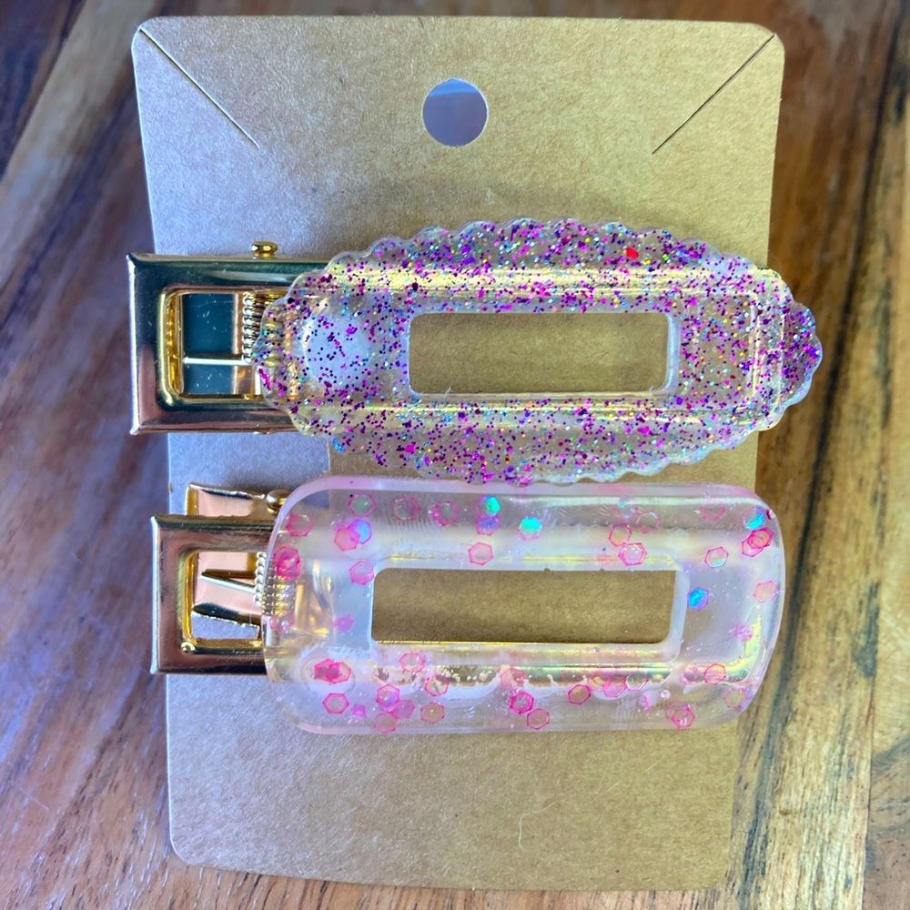 Glitter barrettes